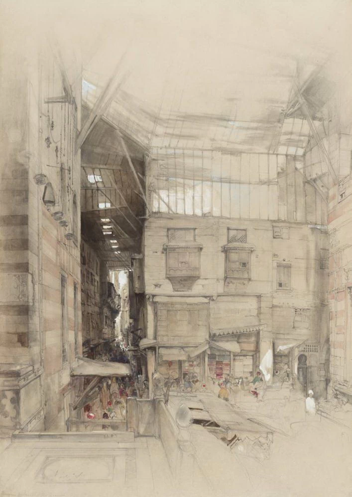 Il Bazar della Ghûriyah dai gradini della Moschea di El - Ghûri, Il Cairo, Tate Britain, Londra